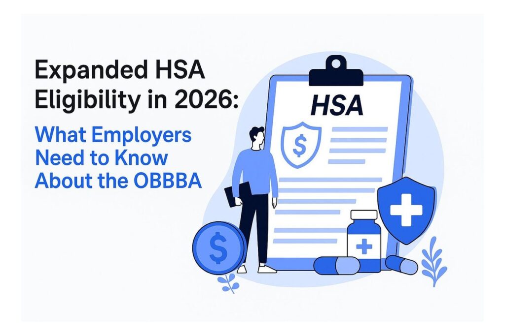 Illustration showing HSA eligibility expansion under OBBBA in 2026 for employers